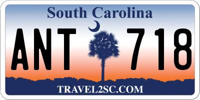 SC license plate ANT718