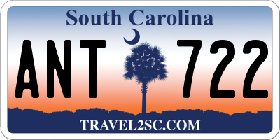SC license plate ANT722