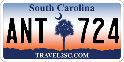 SC license plate ANT724