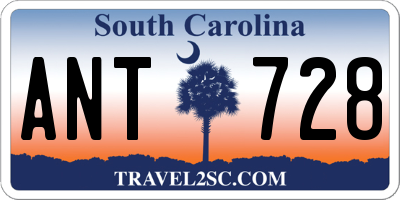 SC license plate ANT728