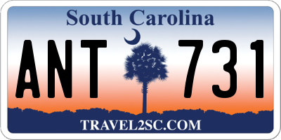 SC license plate ANT731