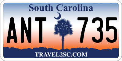 SC license plate ANT735