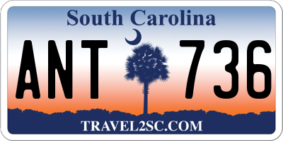 SC license plate ANT736