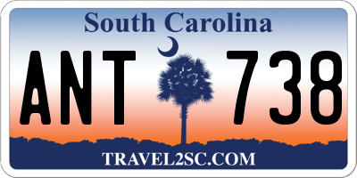 SC license plate ANT738