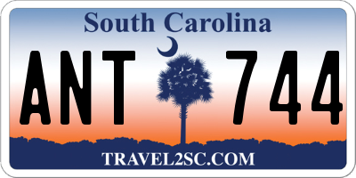SC license plate ANT744