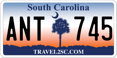SC license plate ANT745