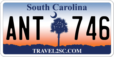 SC license plate ANT746