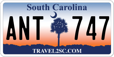 SC license plate ANT747