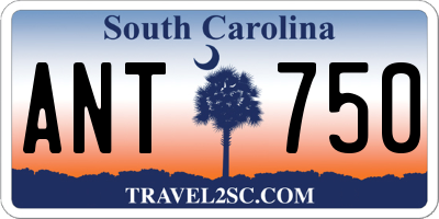 SC license plate ANT750