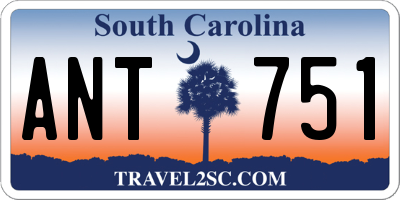 SC license plate ANT751