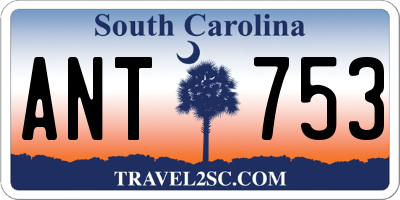 SC license plate ANT753