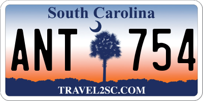 SC license plate ANT754