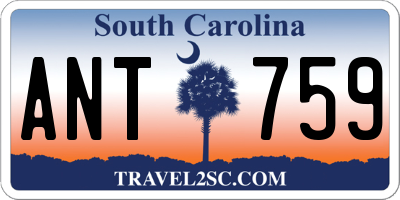 SC license plate ANT759