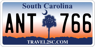 SC license plate ANT766