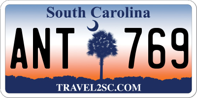 SC license plate ANT769