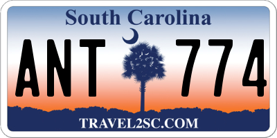 SC license plate ANT774