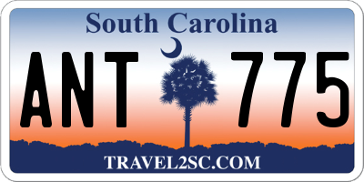 SC license plate ANT775
