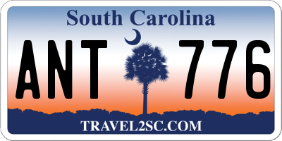 SC license plate ANT776
