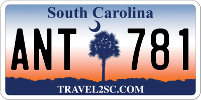 SC license plate ANT781