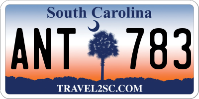 SC license plate ANT783