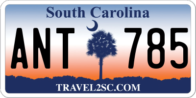 SC license plate ANT785
