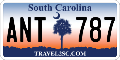 SC license plate ANT787