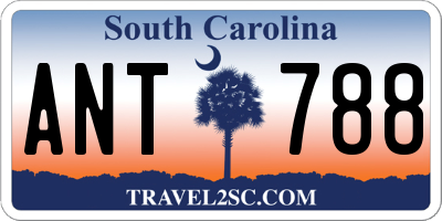 SC license plate ANT788