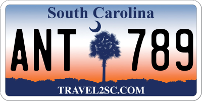 SC license plate ANT789