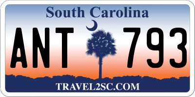 SC license plate ANT793