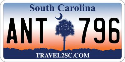SC license plate ANT796