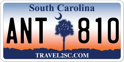 SC license plate ANT810