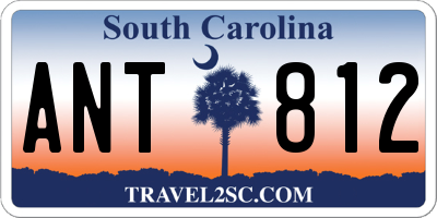 SC license plate ANT812