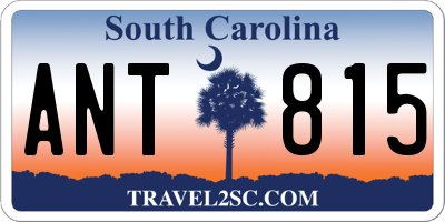 SC license plate ANT815