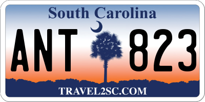 SC license plate ANT823
