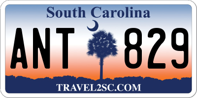 SC license plate ANT829