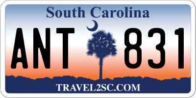 SC license plate ANT831