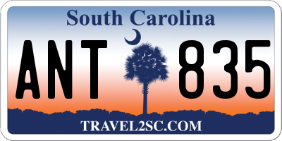 SC license plate ANT835