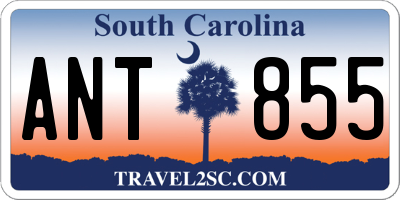 SC license plate ANT855