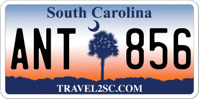 SC license plate ANT856