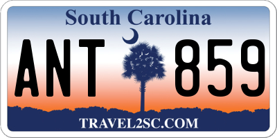 SC license plate ANT859