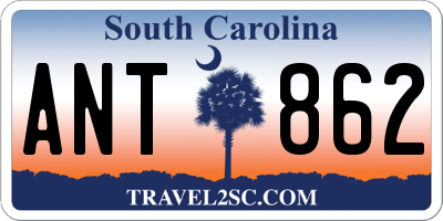 SC license plate ANT862