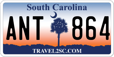 SC license plate ANT864