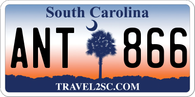 SC license plate ANT866