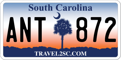 SC license plate ANT872