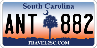 SC license plate ANT882