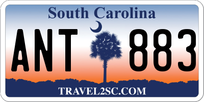 SC license plate ANT883