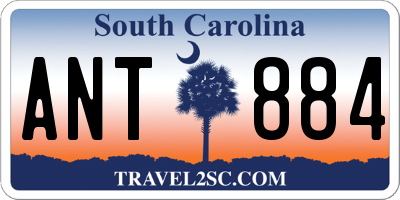 SC license plate ANT884