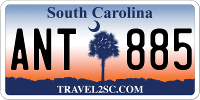 SC license plate ANT885