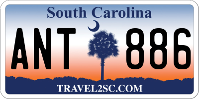 SC license plate ANT886