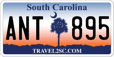 SC license plate ANT895